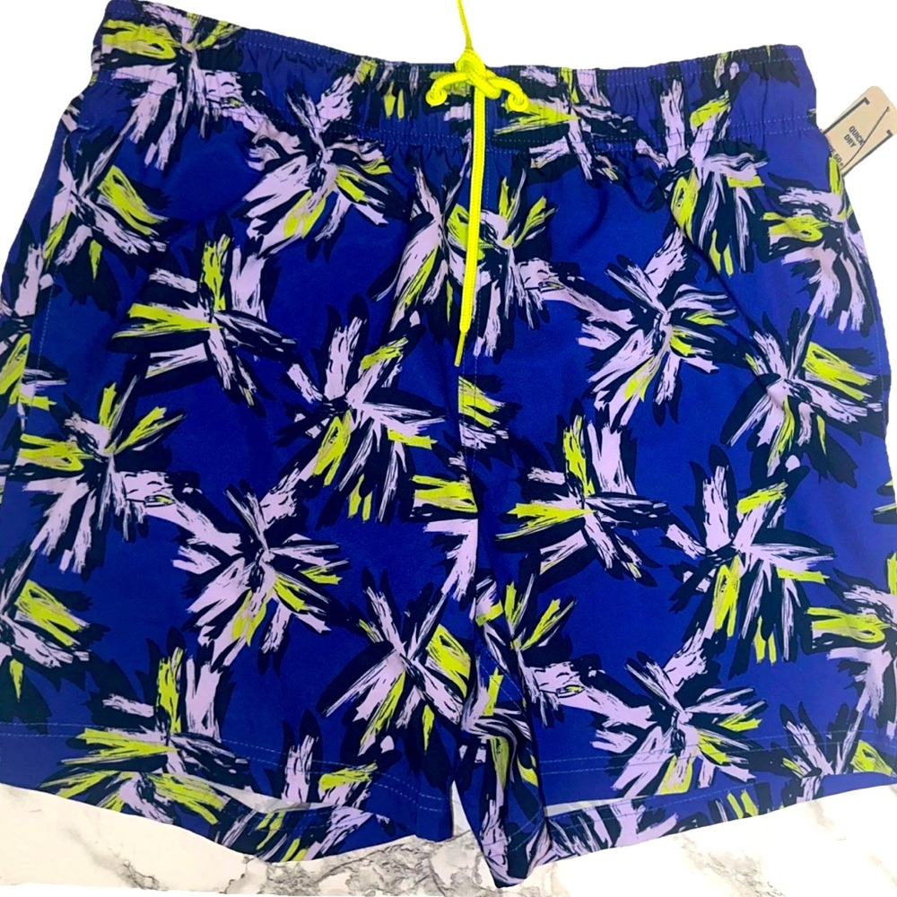 George Blue and Purple Patterned Swim Shorts above knee 32-34